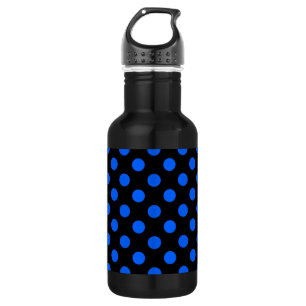 Bouteille D'eau En Acier Inoxydable Pois bleu et noir