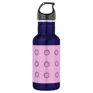 Bouteille D'eau En Acier Inoxydable Pois rose et violet en couche sur