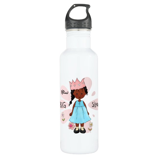 Bouteille D'eau En Acier Inoxydable Princesse Big Soeur Africaine Américaine (Devant)