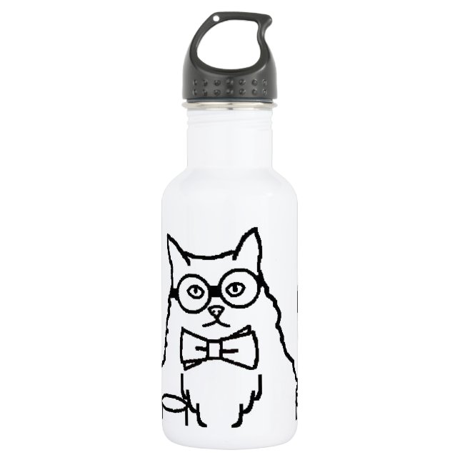 Bouteille D'eau En Acier Inoxydable Professeur Cat (Devant)