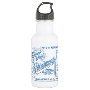 Bouteille D'eau En Acier Inoxydable Publicité Vintage sur le lait