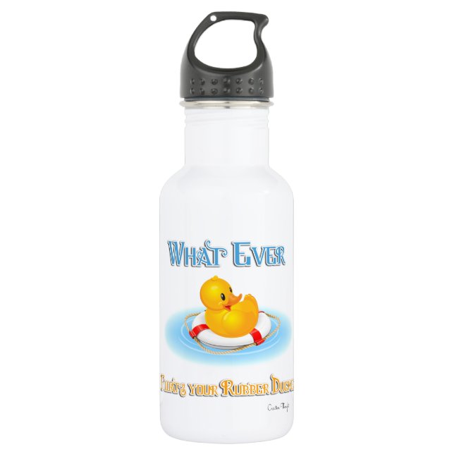 Bouteille D'eau En Acier Inoxydable Quoi qu'il Flotte votre Duckie en caoutchouc (Devant)