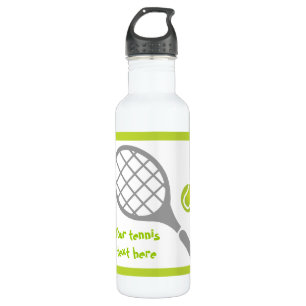 Bouteille D'eau En Acier Inoxydable Raquette de tennis et coutume de balle