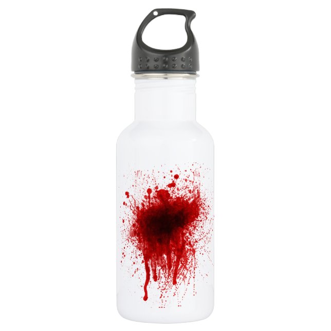 Bouteille D'eau En Acier Inoxydable Réaliste de la distribution de sang (Devant)
