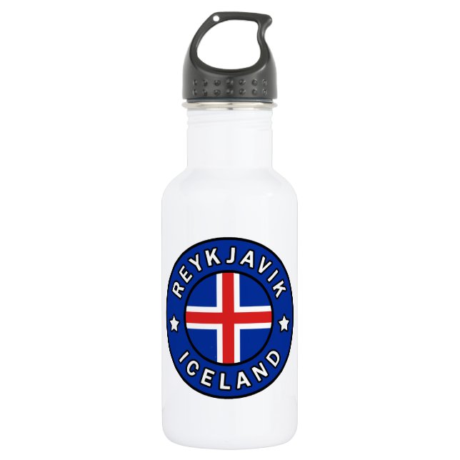 Bouteille D'eau En Acier Inoxydable Reykjavik Islande (Devant)