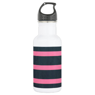 Bouteille D'eau En Acier Inoxydable rose et rayures de marine