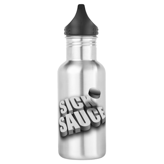 Bouteille D'eau En Acier Inoxydable Sert De La Sauce Malade (Hockey) (Gauche)