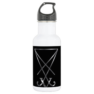 Bouteille D'eau En Acier Inoxydable Sigil de symbole de Lucifer- A de satanisme