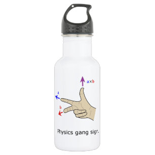 Bouteille D'eau En Acier Inoxydable Signe de bande de physique de croix de règle