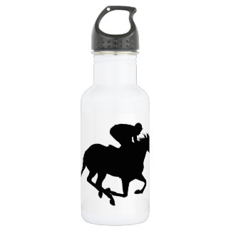Bouteille D'eau En Acier Inoxydable Silhouette de cheval de course