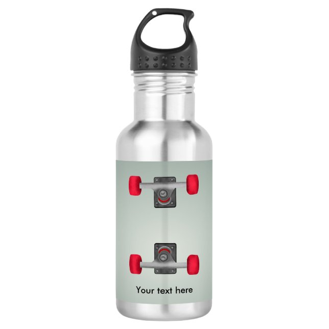Bouteille D'eau En Acier Inoxydable Skater Skateboard Roues et camions (Devant)