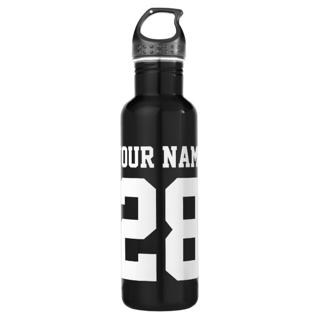 Bouteille D'eau En Acier Inoxydable Sports faits sur commande de nom et de nombre (Devant)