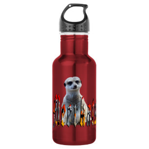 Bouteille D'eau En Acier Inoxydable Suricate et logo,