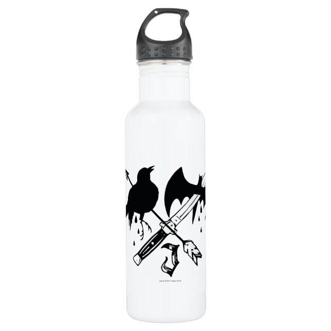 Bouteille D'eau En Acier Inoxydable Symbole de joker du peloton | de suicide (Devant)