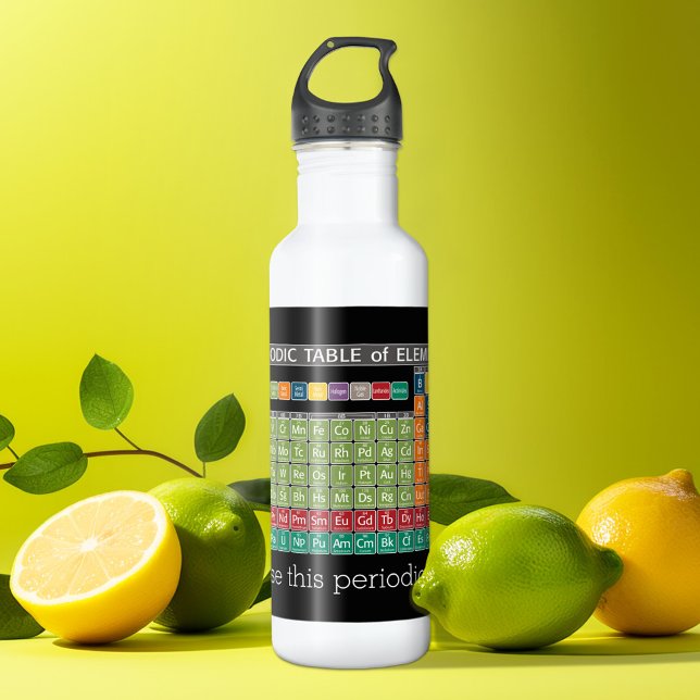Bouteille D'eau En Acier Inoxydable Tableau périodique des éléments - Étudiants (Personalized water bottle - periodic table of elements)