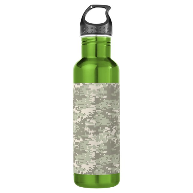 Bouteille D'eau En Acier Inoxydable Tempête lumineuse Camo numérique urbain personnali (Devant)