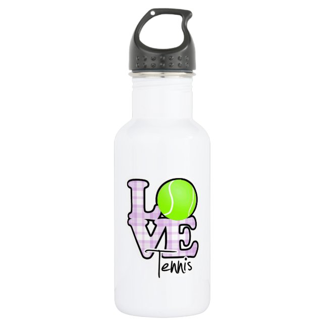 Bouteille D'eau En Acier Inoxydable Tennis d'amour (Devant)