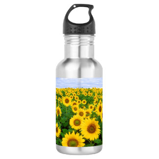 Bouteille D'eau En Acier Inoxydable Terrain de tournesol