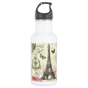 Bouteille D'eau En Acier Inoxydable Tour Eiffel français vintage moderne