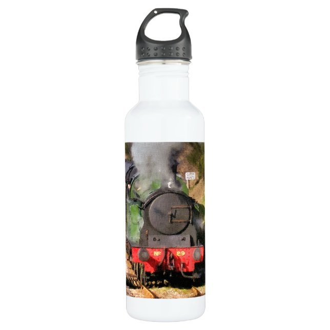 BOUTEILLE D'EAU EN ACIER INOXYDABLE TRAINS À VAPEUR (Devant)