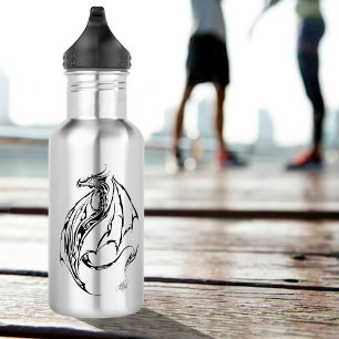 Bouteille D'eau En Acier Inoxydable Tribal du dragon
