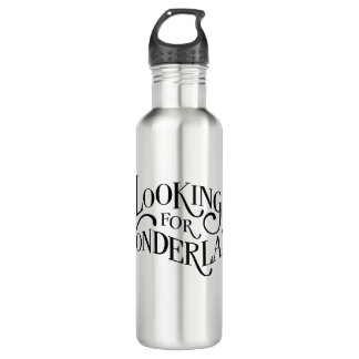 Bouteille D'eau En Acier Inoxydable Typographie| À la recherche de Wonderland