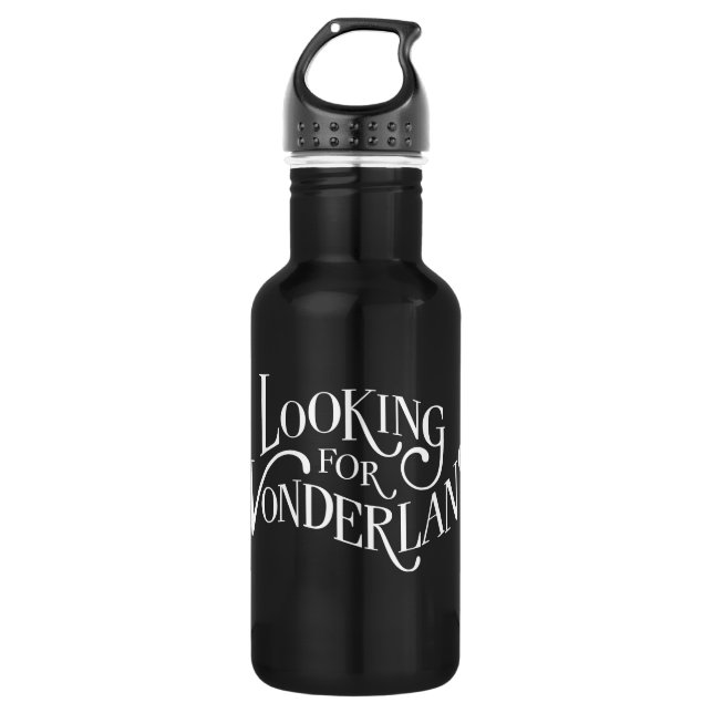 Bouteille D'eau En Acier Inoxydable Typographie| Recherche de Wonderland 2 (Devant)