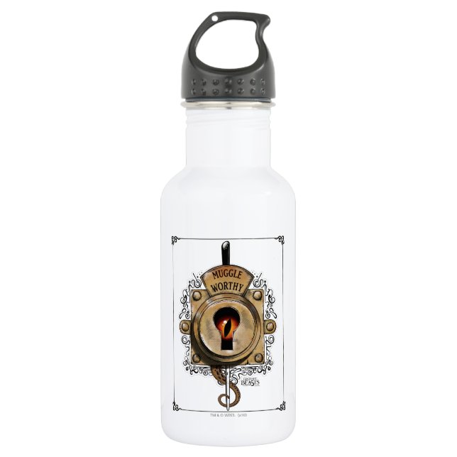 Bouteille D'eau En Acier Inoxydable Verrouillage MUGGLE WORTHY™ (Devant)