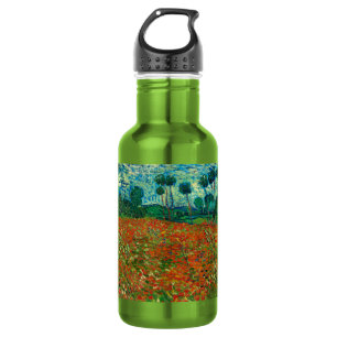 Bouteille D'eau En Acier Inoxydable Vincent Van Gogh Poppy Field Floral Art Vintage