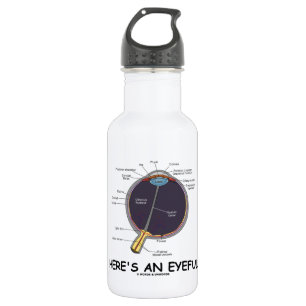 Bouteille D'eau En Acier Inoxydable Voici un regard (l'humour d'anatomie d'oeil)
