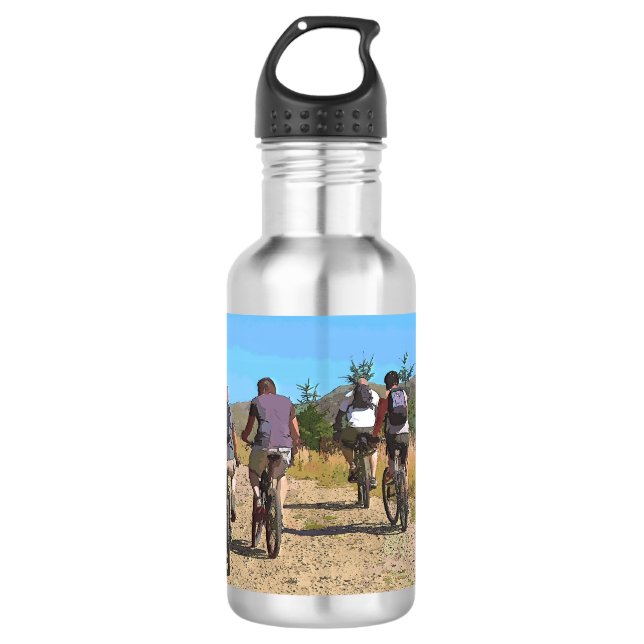 BOUTEILLE D'EAU EN ACIER INOXYDABLE VTT (Devant)