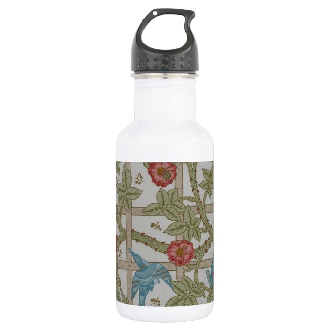 Bouteille D'eau En Acier Inoxydable William Morris Trellis Wallpaper Art (Devant)