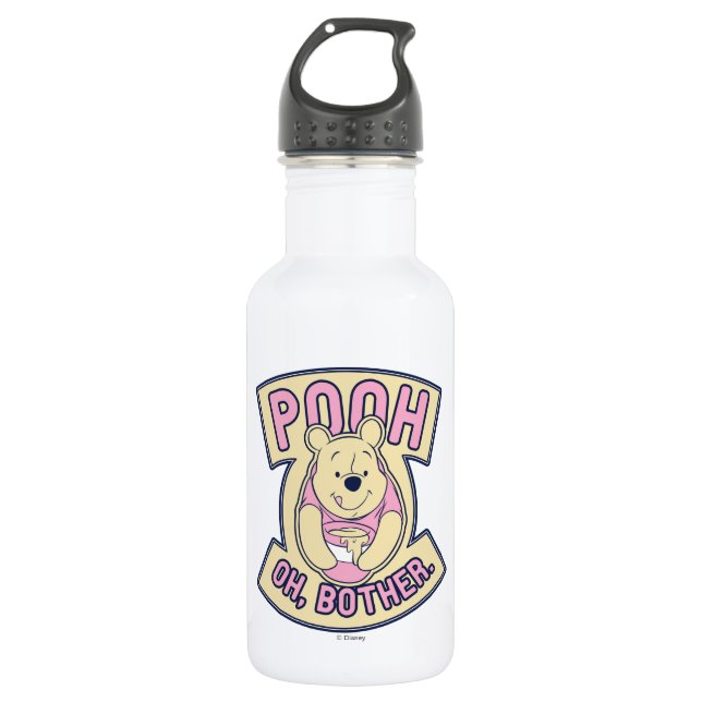 Bouteille D'eau En Acier Inoxydable Winnie L'Ourson| Pooh Oh Bother (Devant)