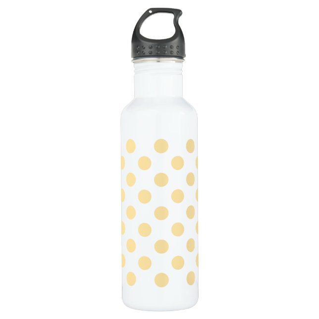 Bouteille D'eau En Acier Inoxydable Yellow polkadots (Devant)