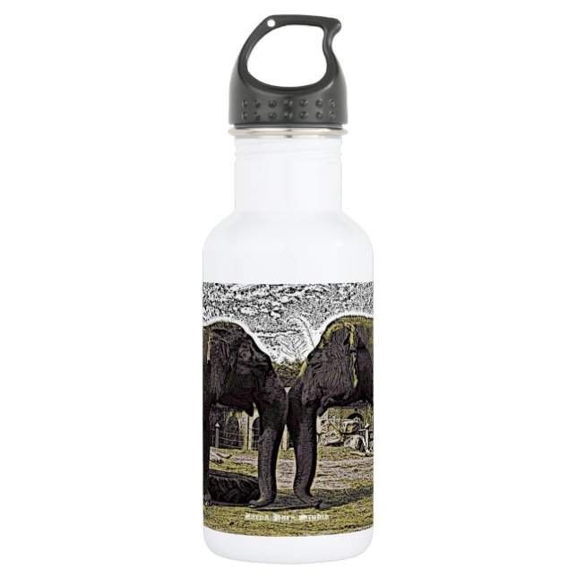 Bouteille D'eau En Acier Inoxydable Yeux éléphants (Devant)