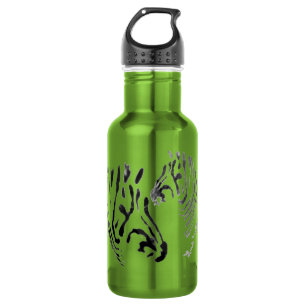 Bouteille D'eau En Acier Inoxydable Zebra Heads Wildlife Art