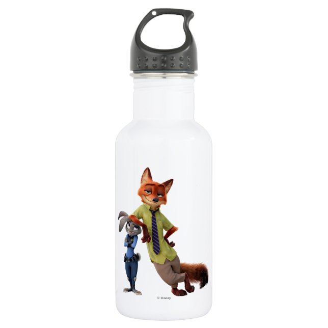 Bouteille D'eau En Acier Inoxydable Zootopie| Judy & Nick - Juste Chilling! (Devant)