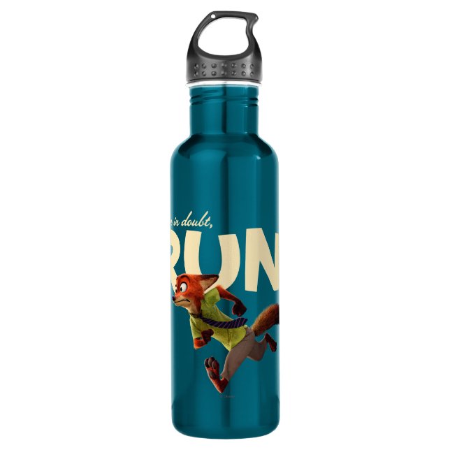 Bouteille D'eau En Acier Inoxydable Zootopie| Nick Wilde - En doute, COULE ! (Devant)