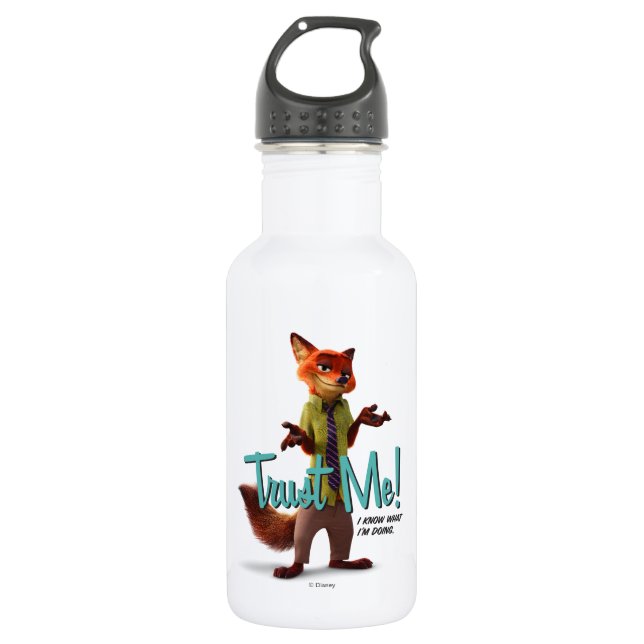 Bouteille D'eau En Acier Inoxydable Zootopie| Nick Wilde - Faites-moi confiance ! (Devant)