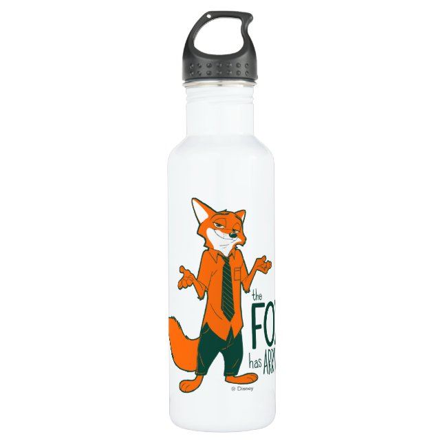 Bouteille D'eau En Acier Inoxydable Zootopie| Nick Wilde - Le Fox est arrivé (Devant)