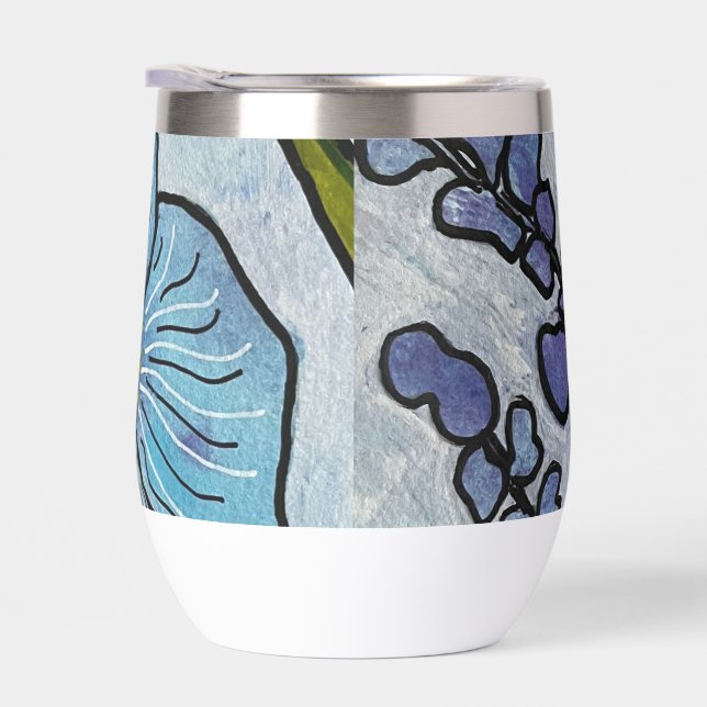 Bouteille d'eau en fleurs du printemps (Droite)