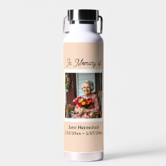 Bouteille D'eau En mémoire de | Cadeau de souvenir photo