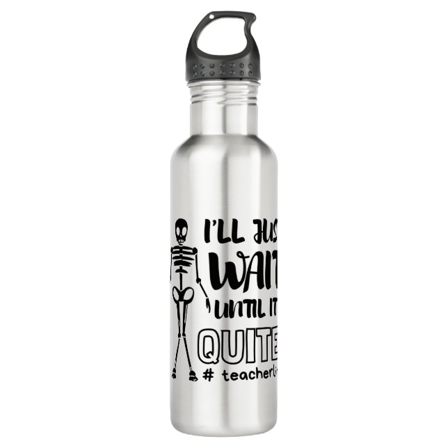 Bouteille D'eau Enseignant d'Halloween Enseignant d'automne (Devant)