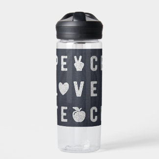 Bouteille d'eau Enseigner Amour Paix Cadeau pour