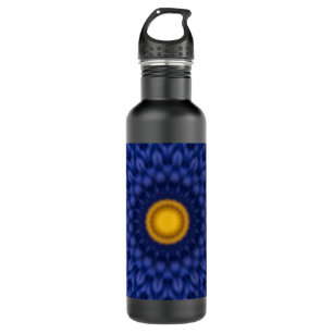 Bouteille D'eau Ente auf Blau Kaleidoscope