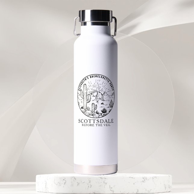 Bouteille D'eau Enterrement de vie de jeune fille à Scottsdale Dem (Créateur téléchargé)