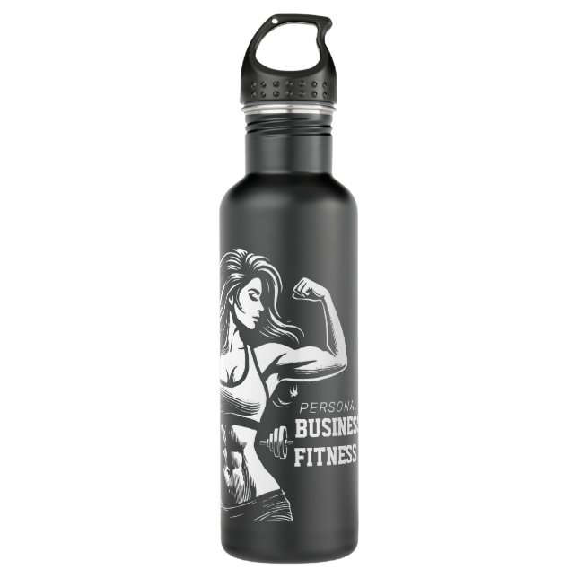 Bouteille D'eau Entraîneur de fitness moderne Bodybuilding Instruc (Devant)
