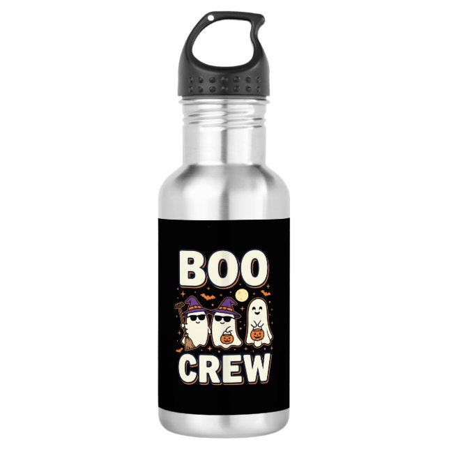 Bouteille D'eau Équipe Boo Fantômes de Halloween Conception Vector (Devant)