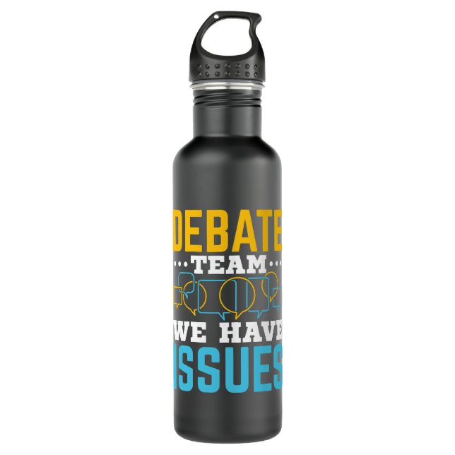 Bouteille D'eau Équipe De Débat Nous Avons Des Questions (Devant)