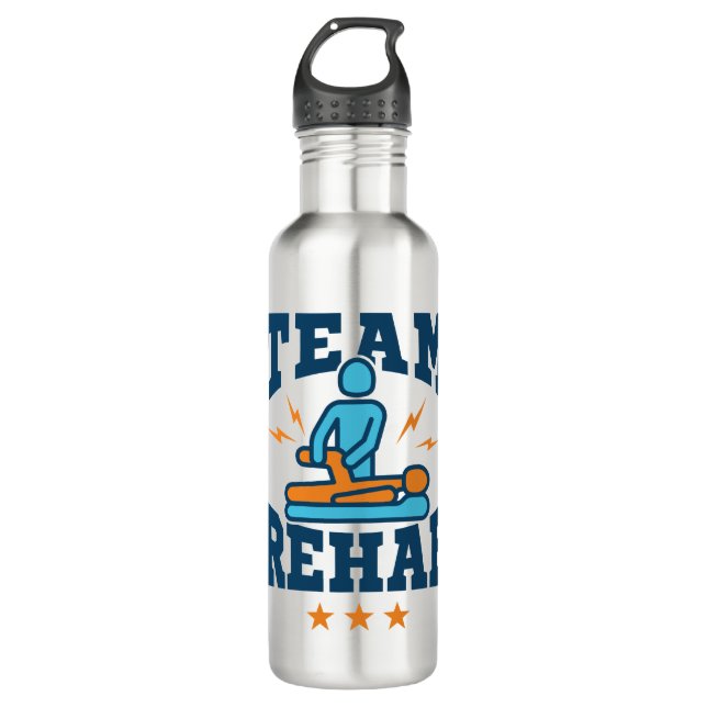 Bouteille D'eau Équipe de réadaptation physiothérapeute Personnel  (Devant)